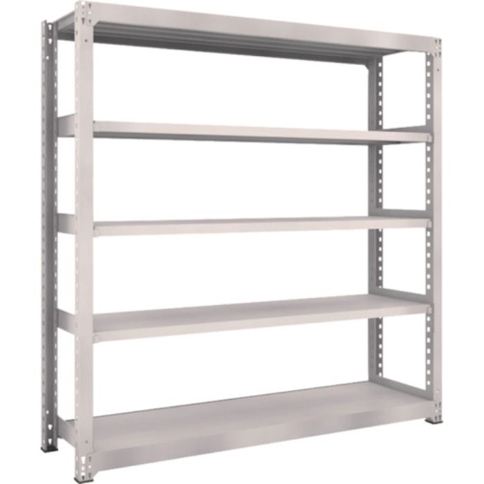 TRUSCO スチールラック M5型中量棚 1800×471×H1800 5段 単体 ネオグレー(Tcode:5060885)