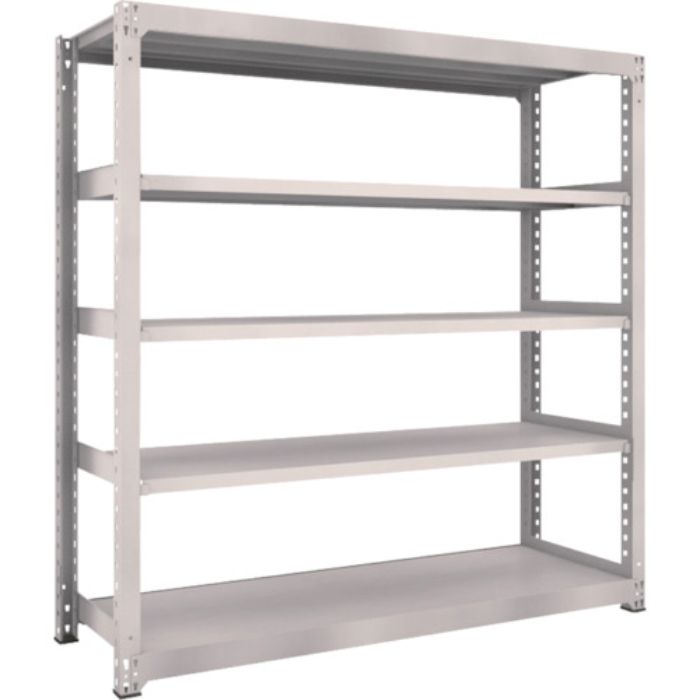 TRUSCO スチールラック M5型中量棚 1800×571×H1800 5段 単体 ネオグレー(Tcode:5060923)