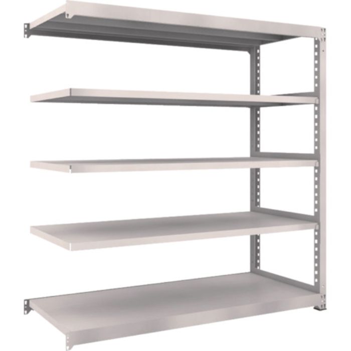 TRUSCO スチールラック M5型中量棚 1800×721×H1800 5段 連結 ネオグレー(Tcode:5091195)
