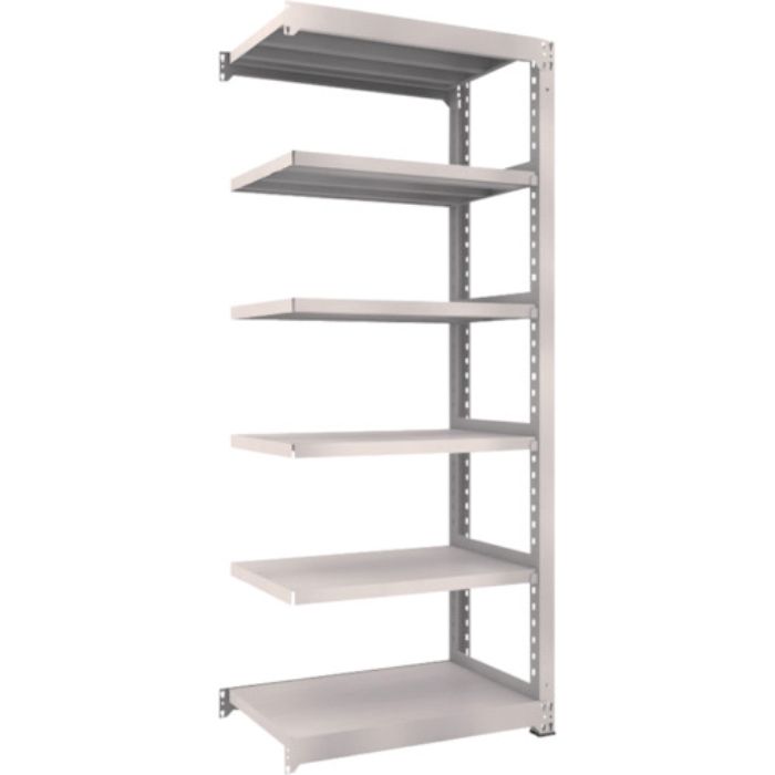 TRUSCO スチールラック M5型中量棚 900×571×H2100 6段 連結 ネオグレー(Tcode:5091306)