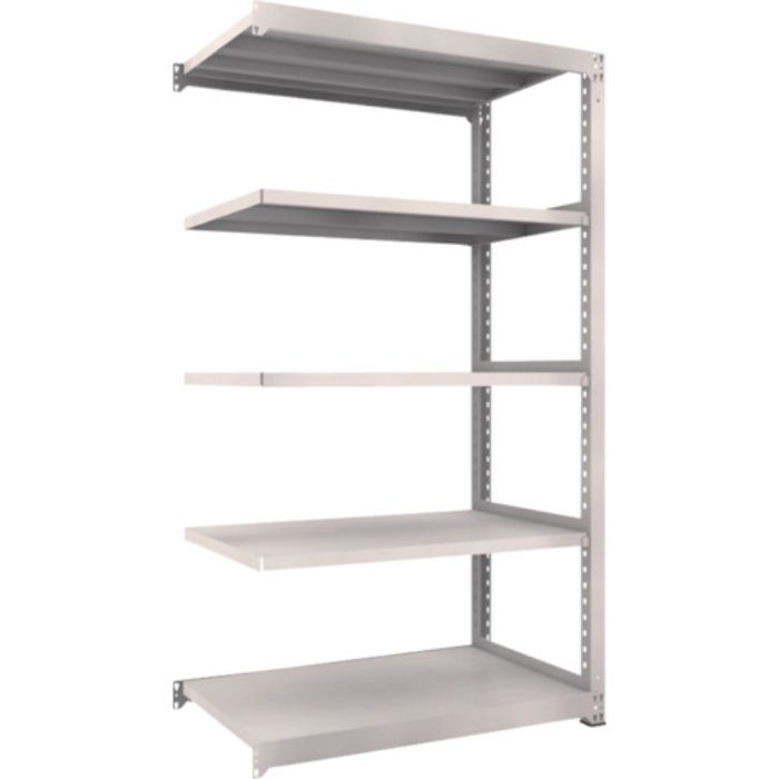 TRUSCO スチールラック M5型中量棚 1200X721XH2100 5段 連結 ネオグレー(Tcode:5091331)