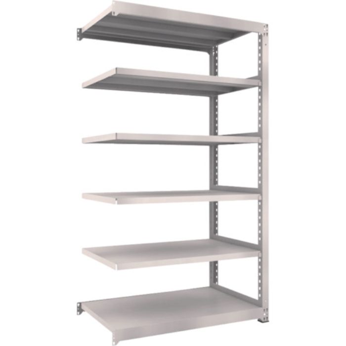 TRUSCO スチールラック M5型中量棚 1200×721×H2100 6段 連結 ネオグレー(Tcode:5091357)