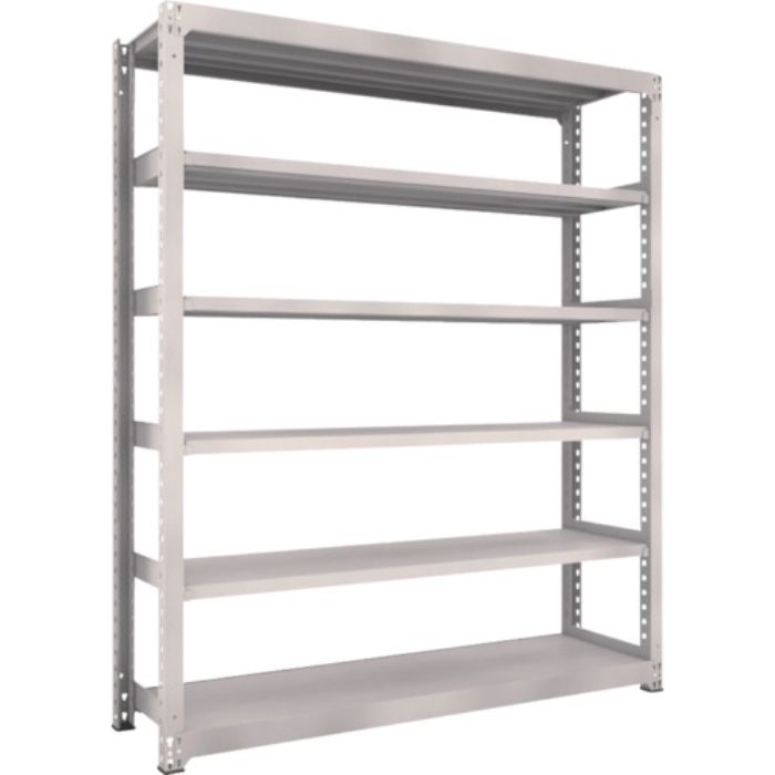 TRUSCO スチールラック M5型中量棚 1800×471×H2100 6段 単体 ネオグレー(Tcode:5062241)