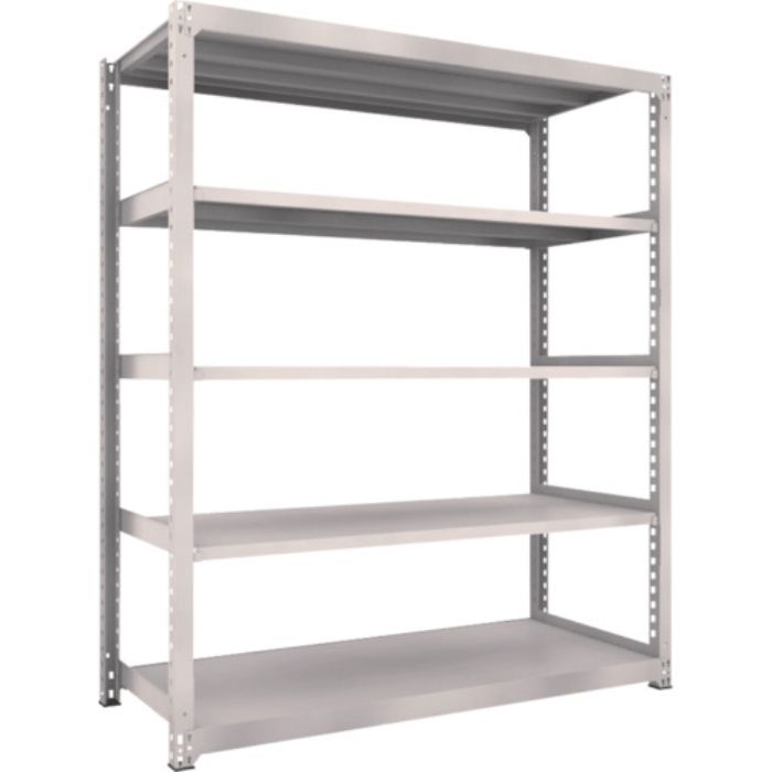 TRUSCO スチールラック M5型中量棚 1800X721XH2100 5段 単体 ネオグレー(Tcode:5062306)