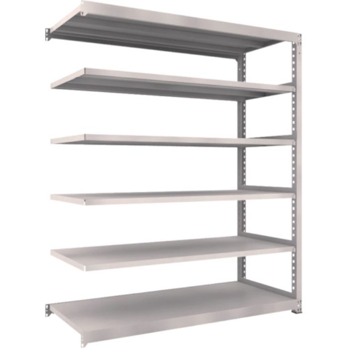 TRUSCO スチールラック M5型中量棚 1800×721×H2100 6段 連結 ネオグレー(Tcode:5091519)