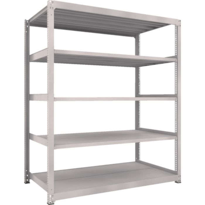 TRUSCO スチールラック M5型中量棚 1800X921XH2100 5段 単体 ネオグレー(Tcode:5062349)