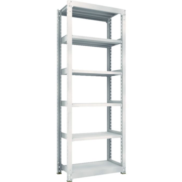 TRUSCO スチールラック M5型中量棚 900X471XH2400 6段 単体 ネオグレー(Tcode:3020983)