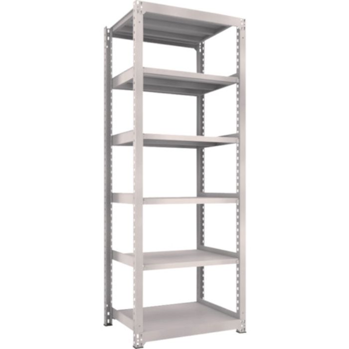 TRUSCO スチールラック M5型中量棚 900X721XH2400 6段 単体 ネオグレー(Tcode:3021025)