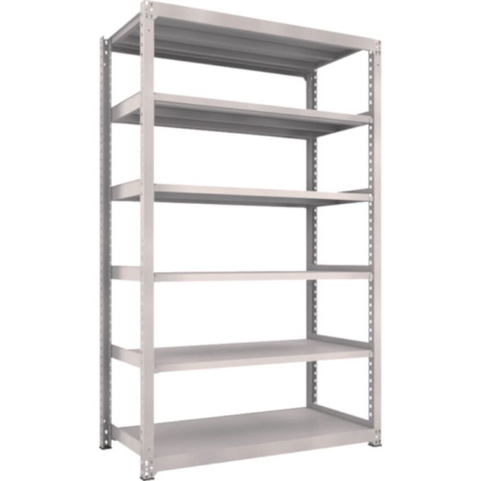 TRUSCO スチールラック M5型中量棚 1500X721XH2400 6段 単体 ネオグレー(Tcode:3020118)