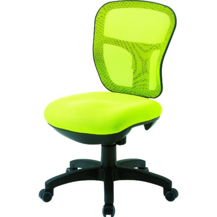 TRUSCO オフィスチェア MC-2 背面メッシュタイプ イエロー(Tcode:4143833)