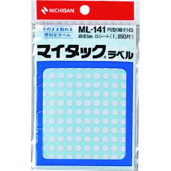 ニチバン マイタックラベル(カラーラベル)ML-1415白 丸5mm(Tcode:1361928)