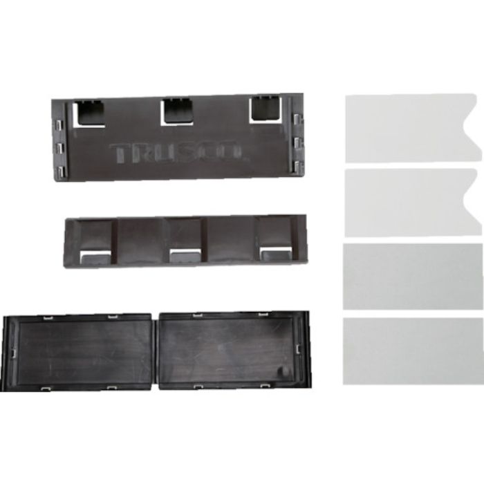 TRUSCO ボルトレス棚用差込銘板 黒(Tcode:3567885)