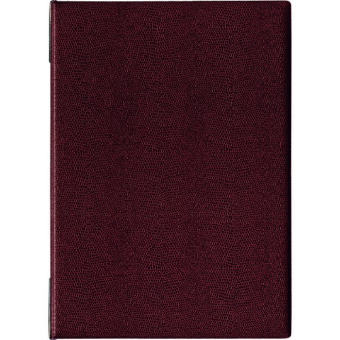 OP メニューファイル レザー調 A4 4頁 茶(Tcode:1071186)