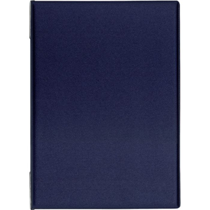 OP メニューファイル レザー調 A4 4頁 青