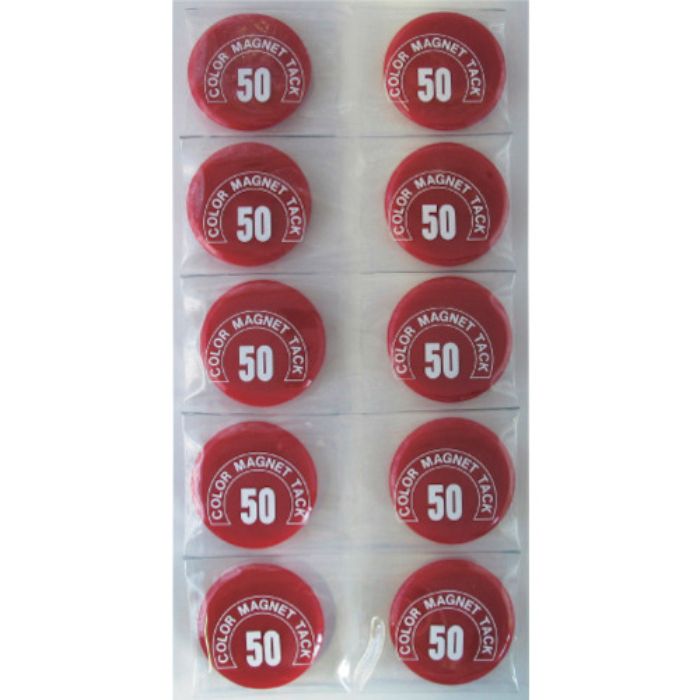 ミツヤ カラーマグネット丸型#50 赤     (Tcode:3563132)