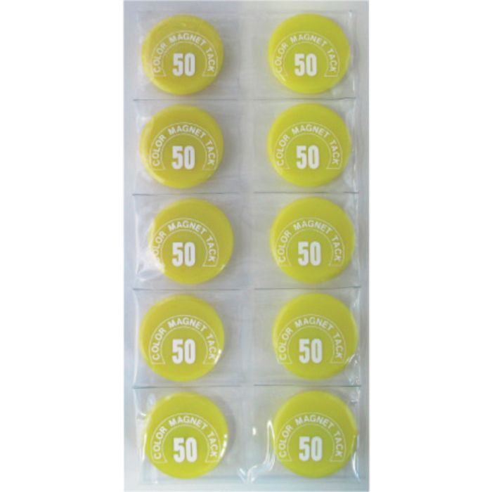 ミツヤ カラーマグネット丸型#50 黄     (Tcode:3566372)
