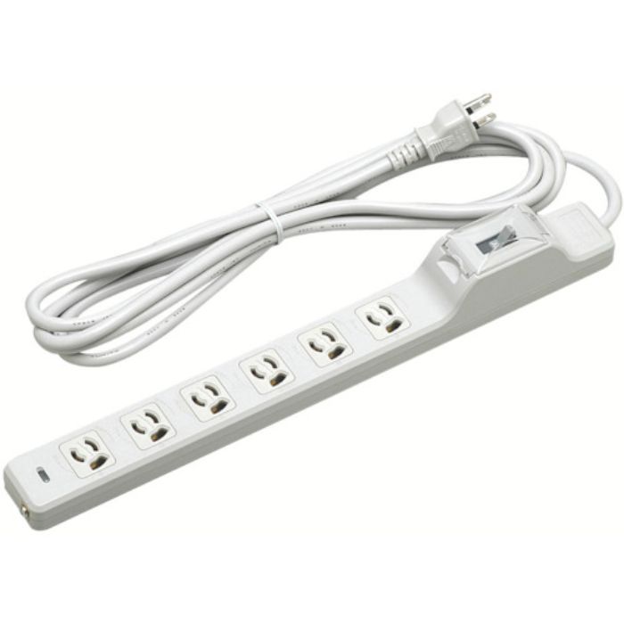 明工 15A安全ブレーカ付OA用抜け止め接地タップ6コ口コード5m(Tcode:8021434)