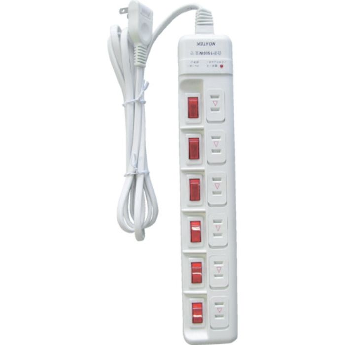 ノア 雷ガード付 6ヶ口6スイッチ省エネタップホコリカバー付(Tcode:3417093)