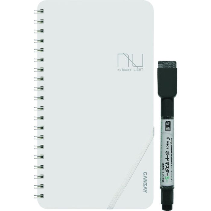 欧文印刷 ノート型ホワイトボード nu board LIGHT グレー 113×204mm(Tcode:1948126)