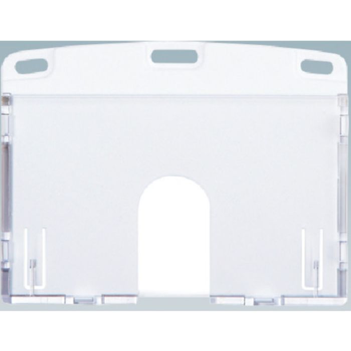 OP 名札用ケース ハードタイプ IDカード/ヨコ名刺 1枚 白(Tcode:8576072)