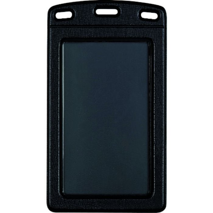 OP 名札用ケース レザー調 タテ名刺 黒 (10枚入)(Tcode:2028081)