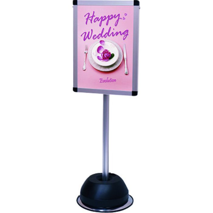 TOKISEI 屋外ポールサインスタンド A3片面シルバー(Tcode:1430813)