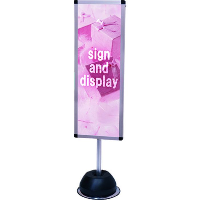 TOKISEI 屋外ポールサインスタンド A3縦縦片面シルバー(Tcode:1441960)