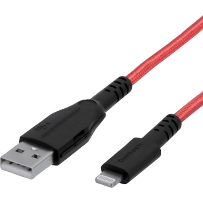 オウルテック Lightningケーブル次世代超タフケーブル200CMブラックレッド