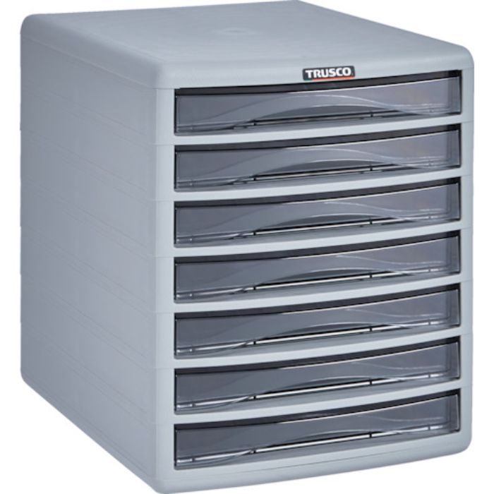 TRUSCO プラスチックレターケース A4浅型タイプ 7段(Tcode:779)