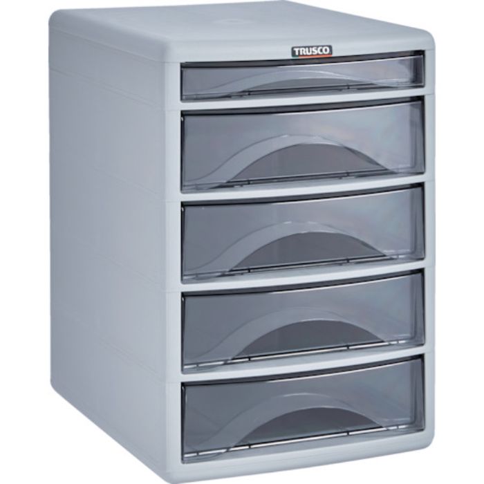 TRUSCO プラスチックレターケース A4浅型1段、深型4段(Tcode:698)