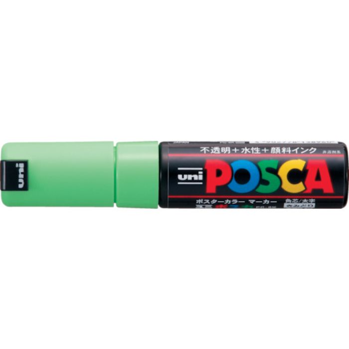 uni 水性顔料マーカー ポスカ 太字角芯 黄緑(Tcode:8576175)