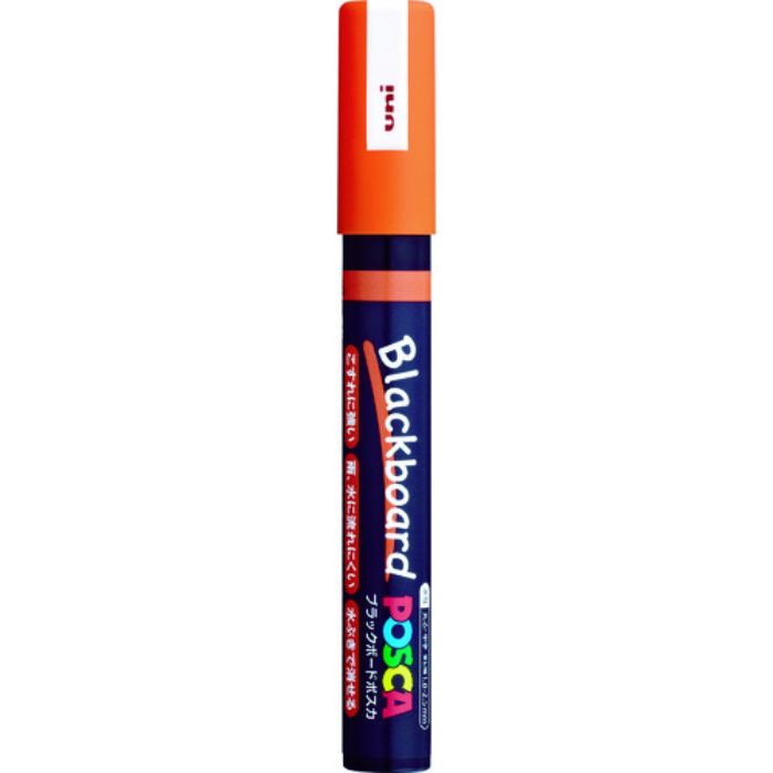 uni 水性顔料マーカー ブラックボードポスカ 中字丸芯 橙(Tcode:4358660)