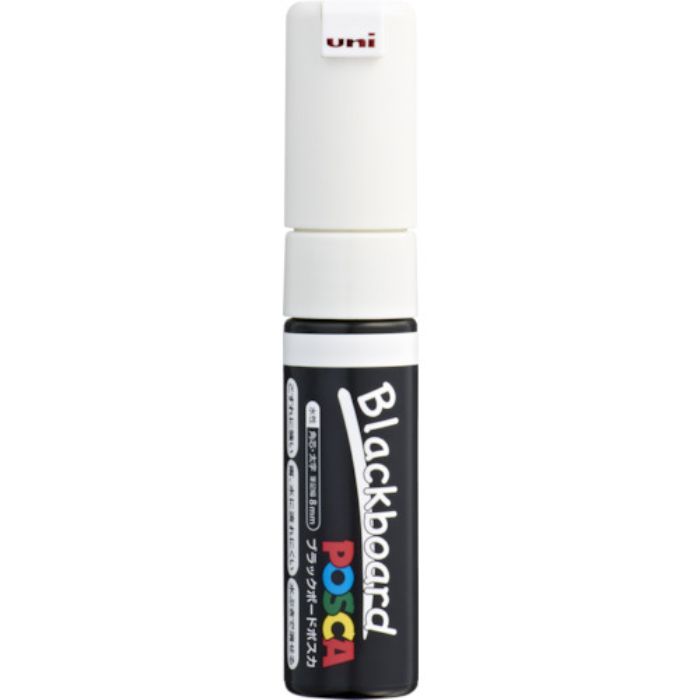 uni 水性顔料マーカー ブラックボードポスカ 太字角芯 白(Tcode:4358716)