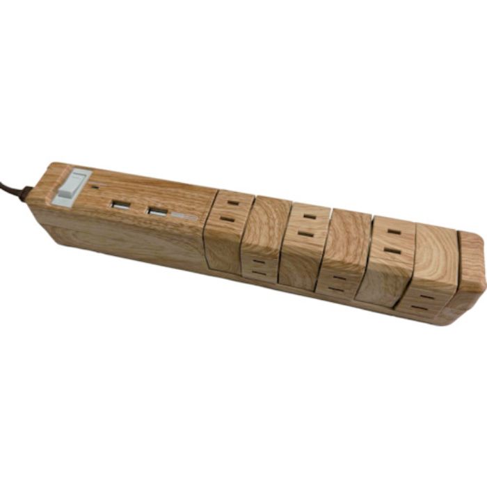 Fargo TAPKING USB AC12個口 3.4A USB 2ポート ベージュウッド(Tcode:5627203)