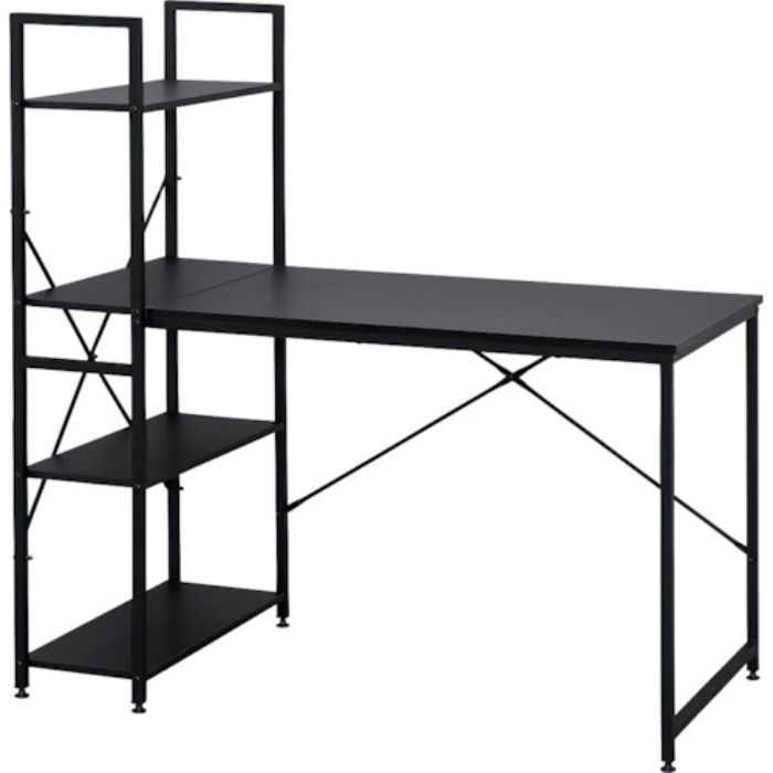 IRIS 574220 ラック付きデスク 1200×620 ブラック/ブラック(Tcode:2581169)