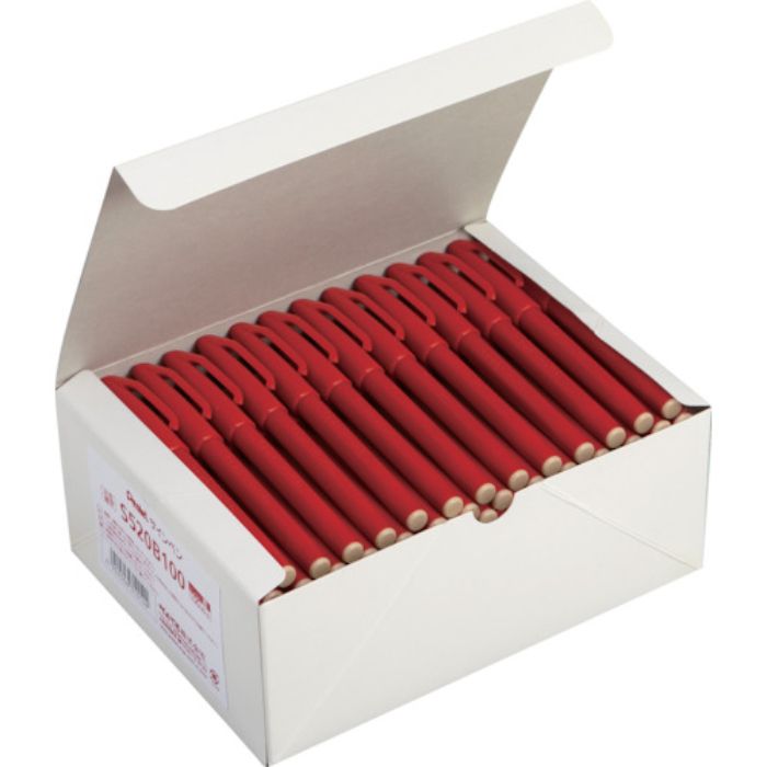 ペンテル 水性ペン ぺんてるサインペン 赤 100本(Tcode:3582555)