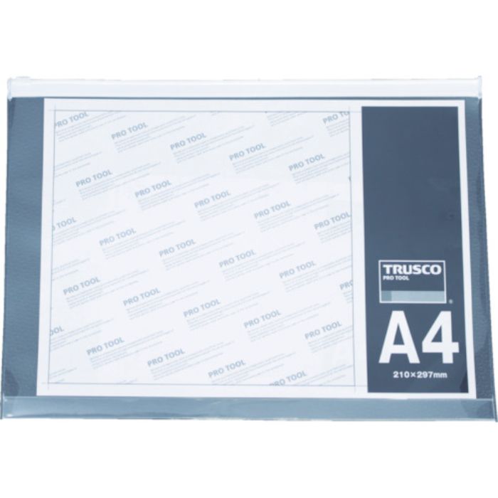 TRUSCO ファスナー付クリアケース A5(Tcode:8557727)