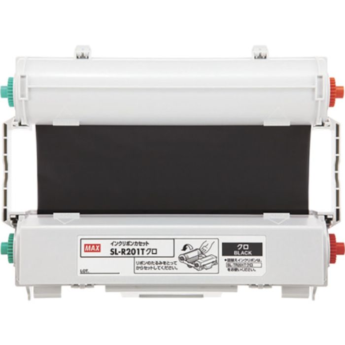 MAX ビーポップ CPM-200用インクリボンカセット SL-R201Tクロ 50m巻(Tcode:1465301)