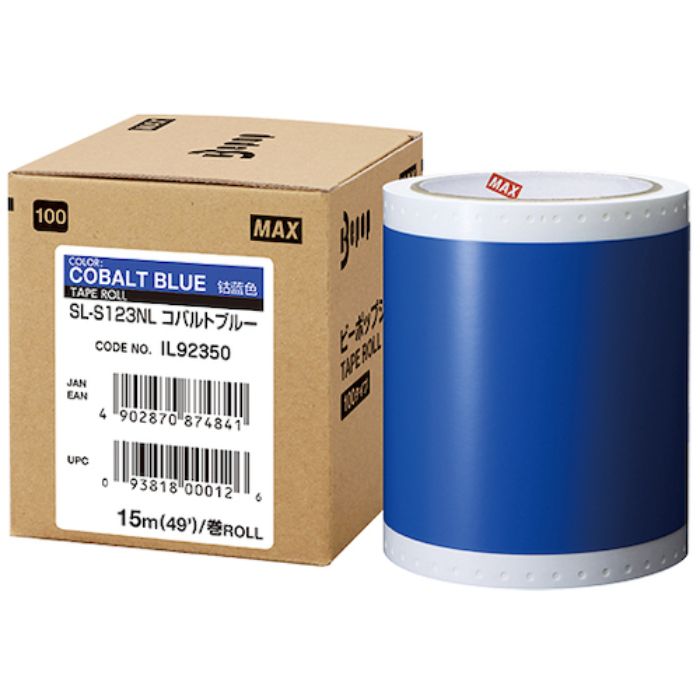 MAX ビーポップ 標準シート 100mm幅シート SL-S123NL コバルトブルー (15m×1巻入) (Tcode:5215401)