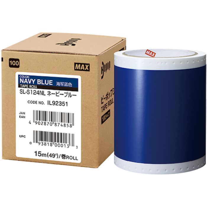 MAX ビーポップ 標準シート 100mm幅シート SL-S124NL ネービーブルー (15m×1巻入) (Tcode:5215379)