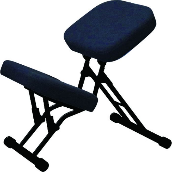 セイコー 作業チェア セブンポーズチェア ブラック/ブラック 440×260〜670×450〜800mm(Tcode:8356634)