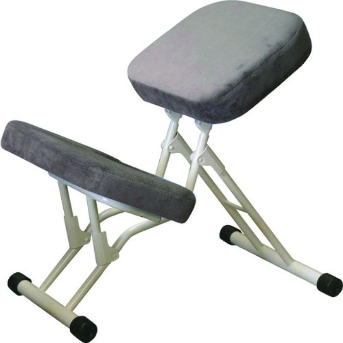 セイコー 作業チェア セブンポーズチェア ホワイト/グレー 440×260〜670×450〜800mm(Tcode:8356637)