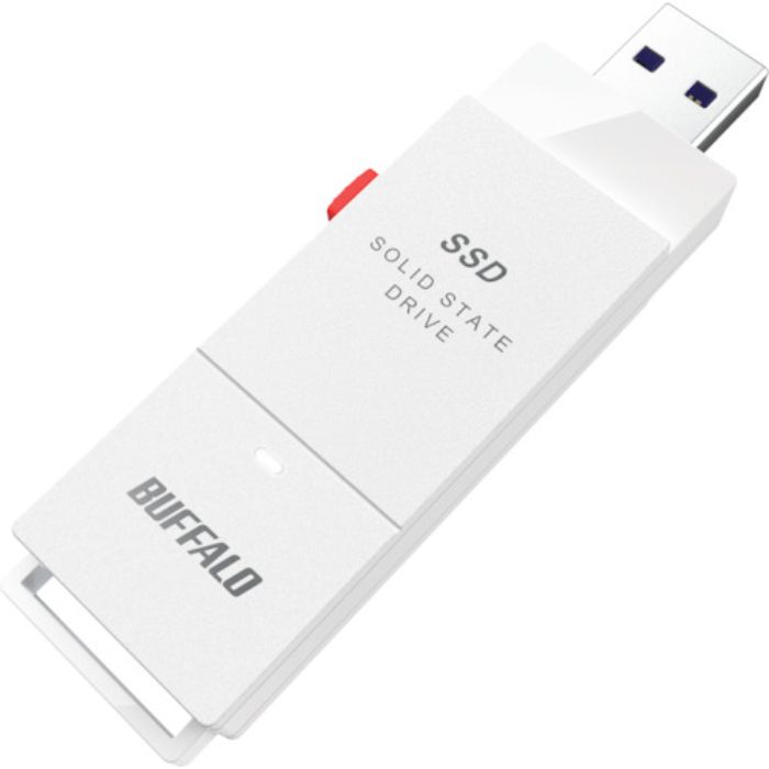 バッファロー PC対応 USB3.2(Gen2) TV録画 スティック型SSD 1TB ホワイト Type-C付属(Tcode:4305424)