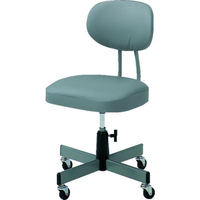 TRUSCO 事務椅子 ビニールレザー張り グレー(Tcode:5035724)