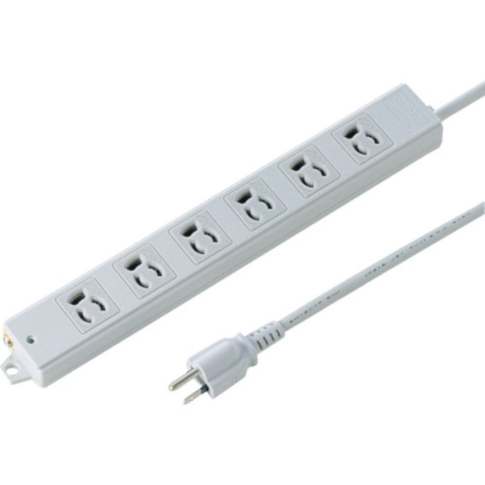 SANWA 工事物件タップ 抜け止めコンセント 6個口 ケーブル長1m(Tcode:8184016)