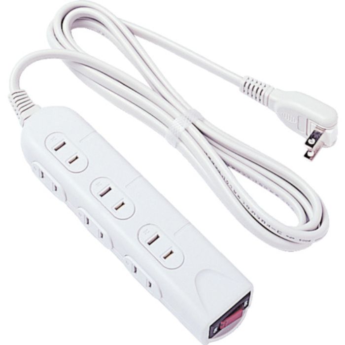 ロアス OAタップ2mシャッター付 2P6個口 ライトグレー(Tcode:3349691)