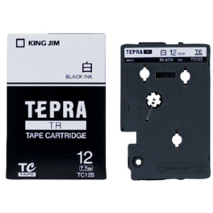 KING JIM テープカートリッジ・白ラベル 12mm(Tcode:1297570)