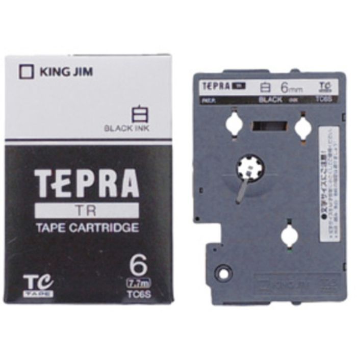KING JIM テープカートリッジ・白ラベル 6mm(Tcode:1303841)