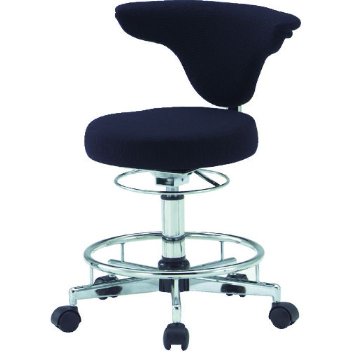 TRUSCO ワーキングチェア 380XH460ー590 黒(Tcode:2769328)