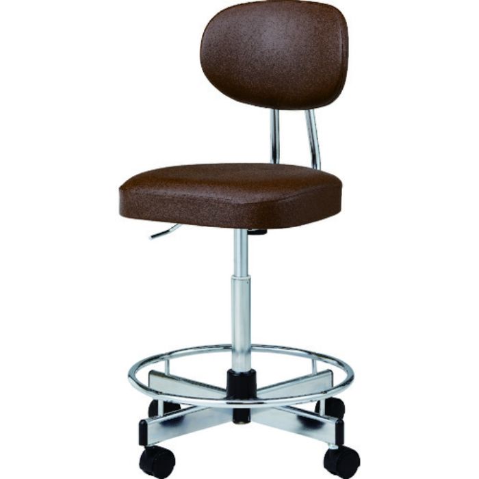 ノーリツ 導電オフィスチェア 導電ビニールレザーダークブラウン 肘なし(Tcode:1954346)